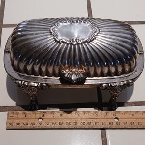 Elegant Silver Plated Jewelry Box